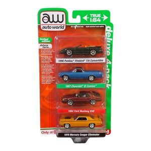 Auto World AW Deluxe 4-pack Sports Car, Target Exclusive 1:64‎ New